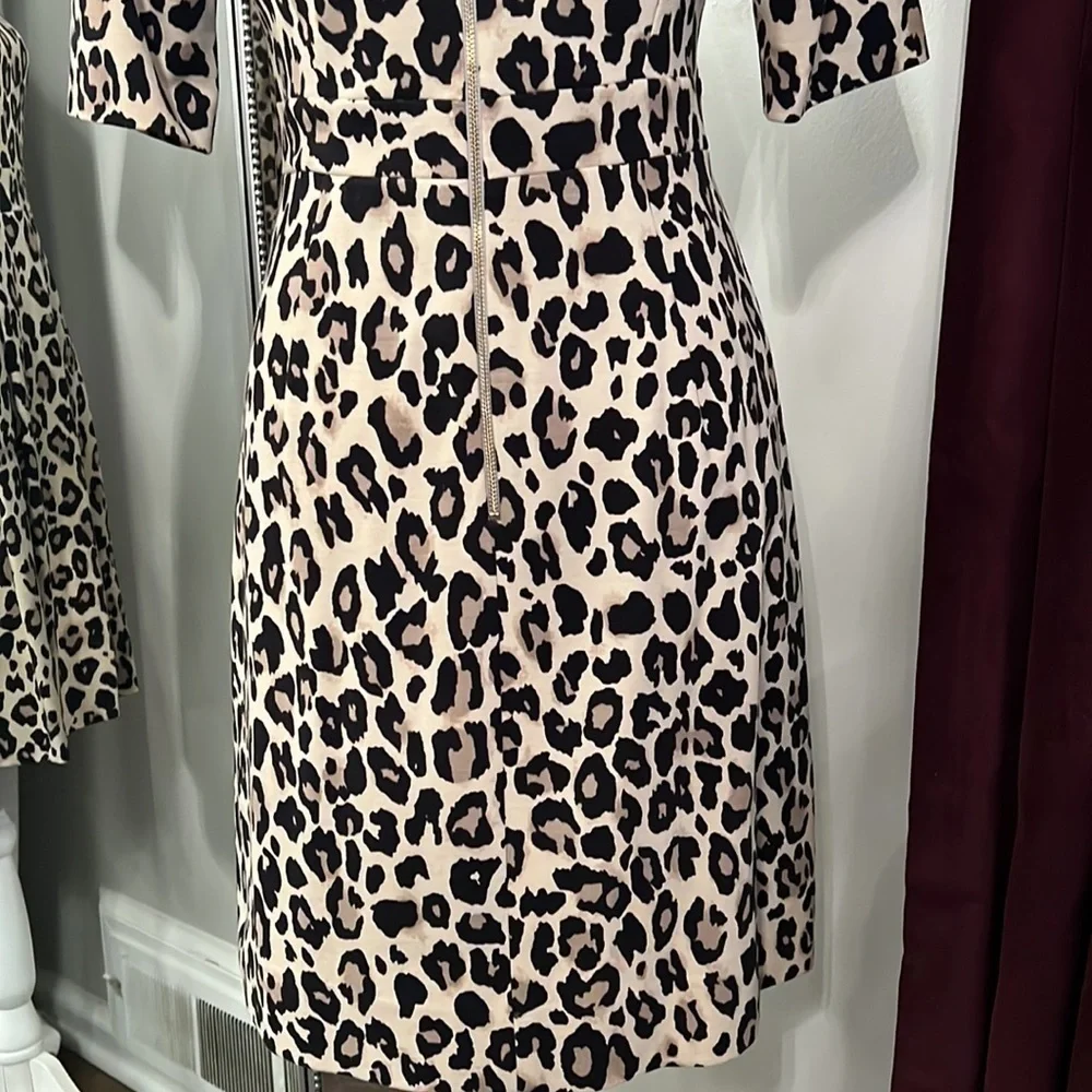 Kate Spade Leopard Print Ponte Dress Size 6